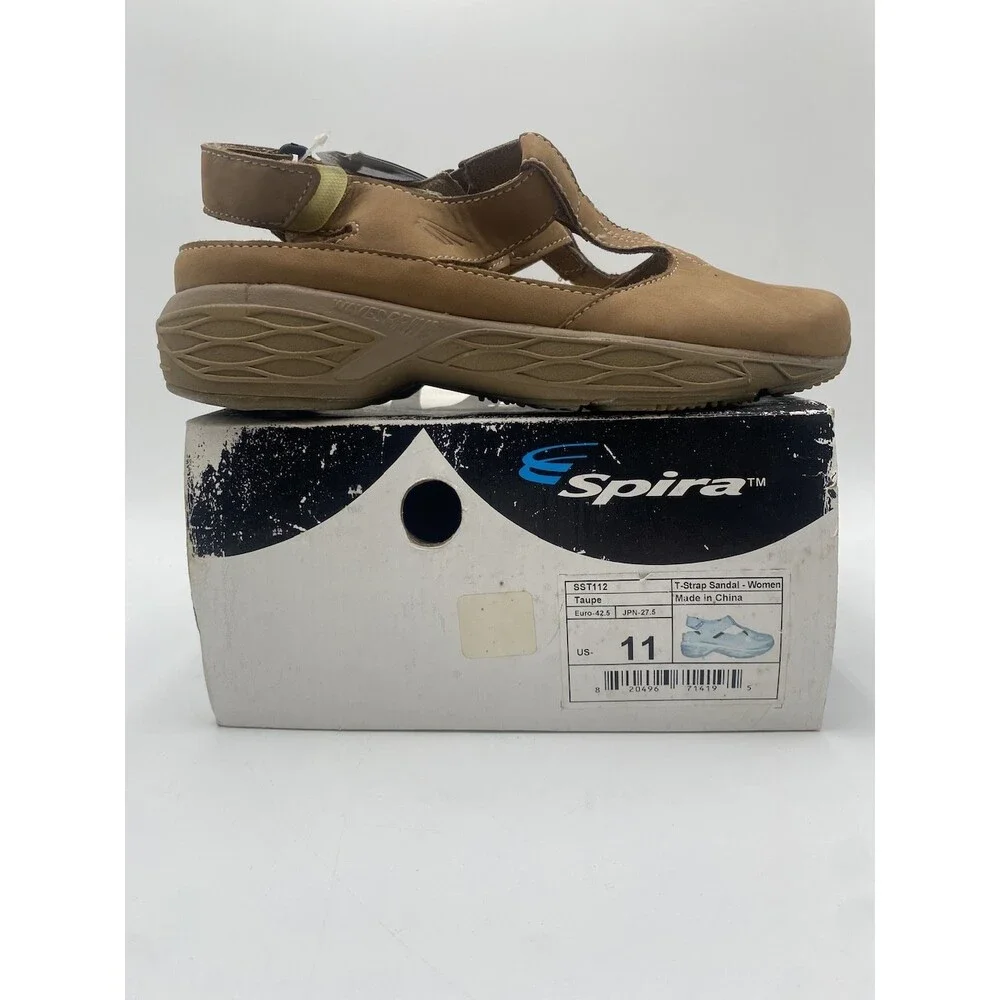 Spira CLASSIC LEATHER WALKER Women's NEW Walking Sandal Taupe US Size 11